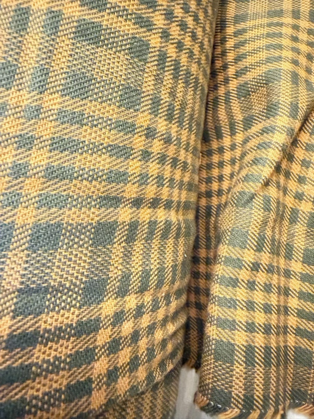 Fabric - Plaid in Mustard and Teal